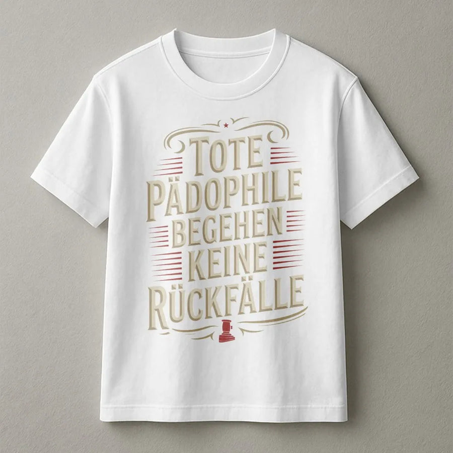 Dead Pedophiles Don't Reoffend T-Shirt | Tote Pädophile German Slogan | Premium Cotton Tee | Political Activist Statement Gift