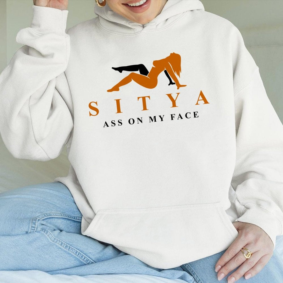 SITYA Graphic Hoodie | Funny Adult Humor Graphic Sweatshirt | Premium Cotton-Blend | Unisex Casual Apparel Gift for Him or Her