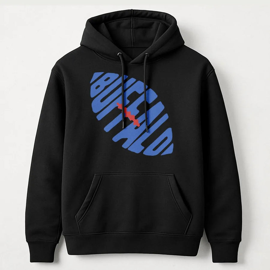 Buffalo Football Graphic Hoodie, Game Day, Retro Sports Inspired Unisex,  Go Bills