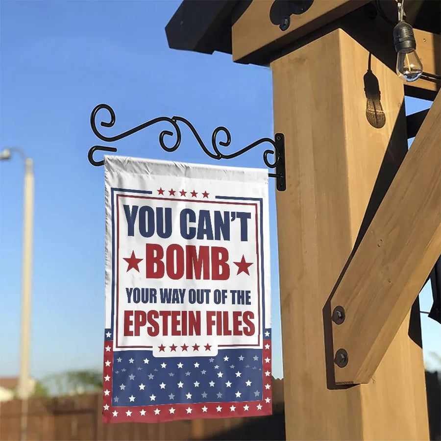 Epstein Files Garden Flag | Patriotic Political Commentary | Weather-Resistant Double-Sided Fabric | Funny Outdoor Yard Decor Gift