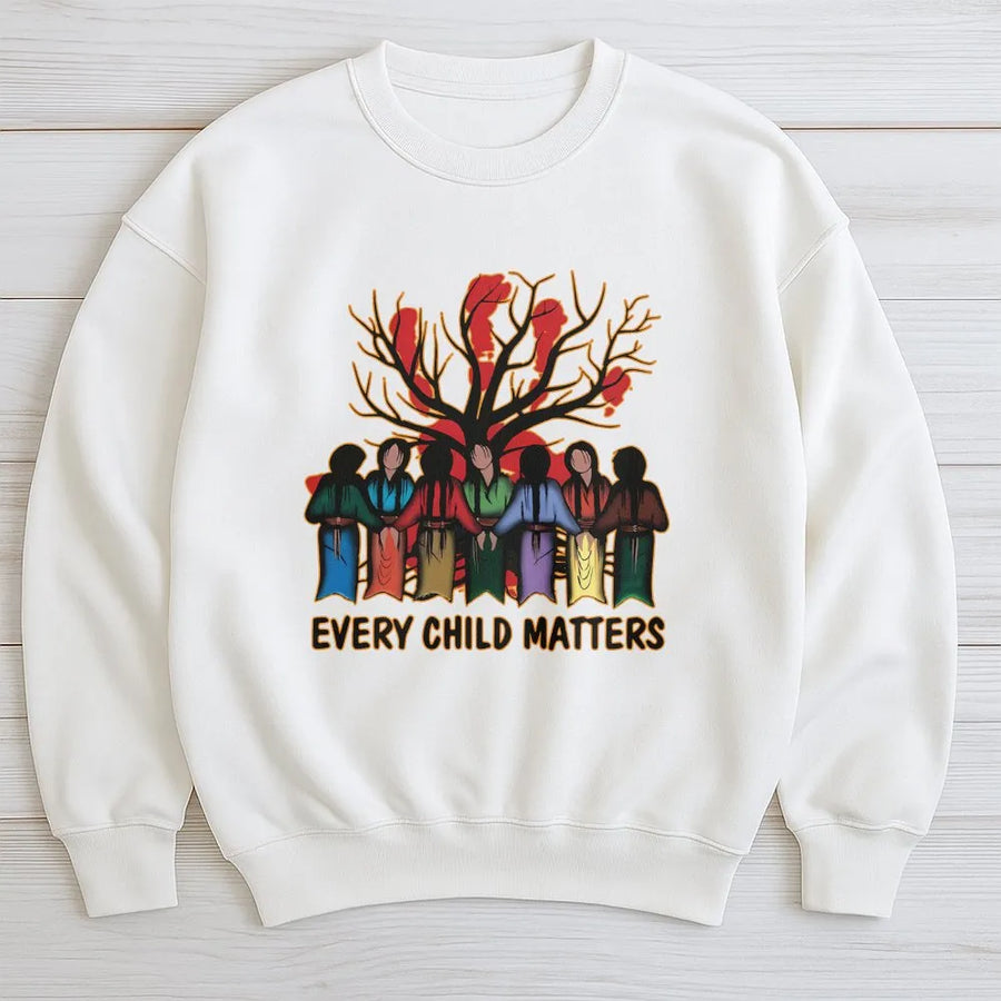 Every Child Matters Sweatshirt | Indigenous Awareness Orange Day Graphic | Premium Cotton Blend | Unisex Support Gift for Adults