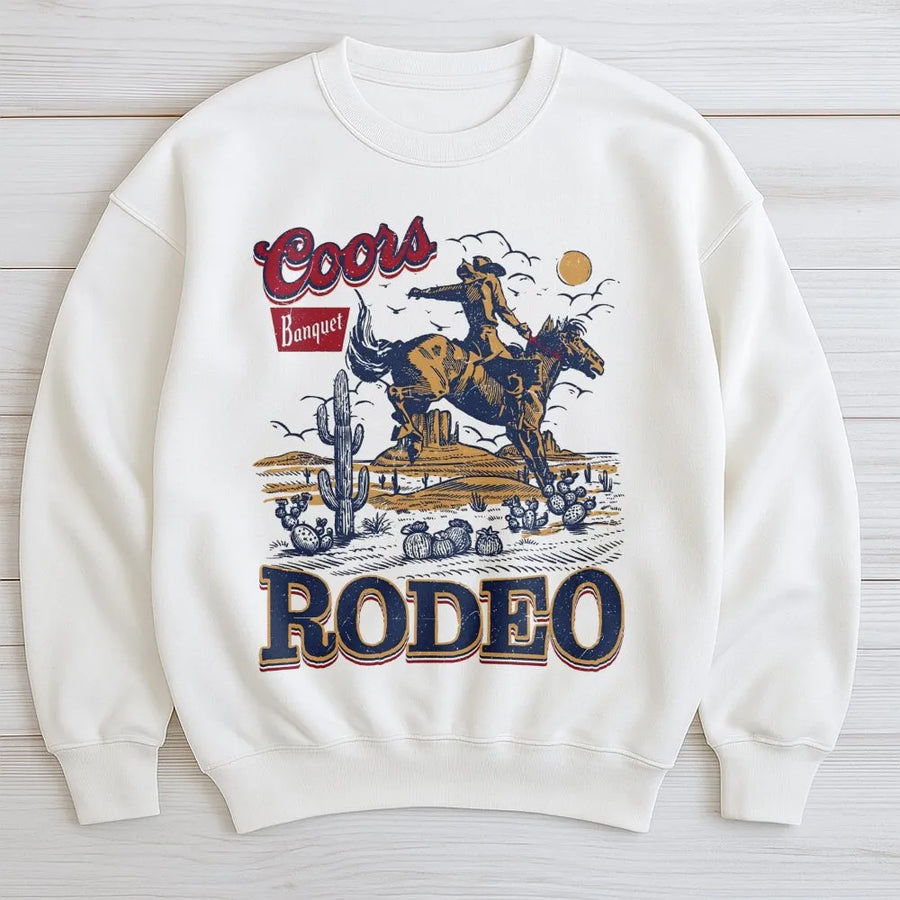 Coors Cowboy Vintage Sweatshirt, Trendy Summer Sweatshirt, Summer Road Trip Sweatshirt, Cool Summer Sweatshirt, Beach Sweatshirt