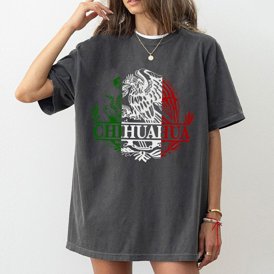 Chihuahua Mexico T-Shirt | Mexican Eagle Emblem Design | Premium 100% Cotton Tee | Heritage Pride Gift For Men and Women