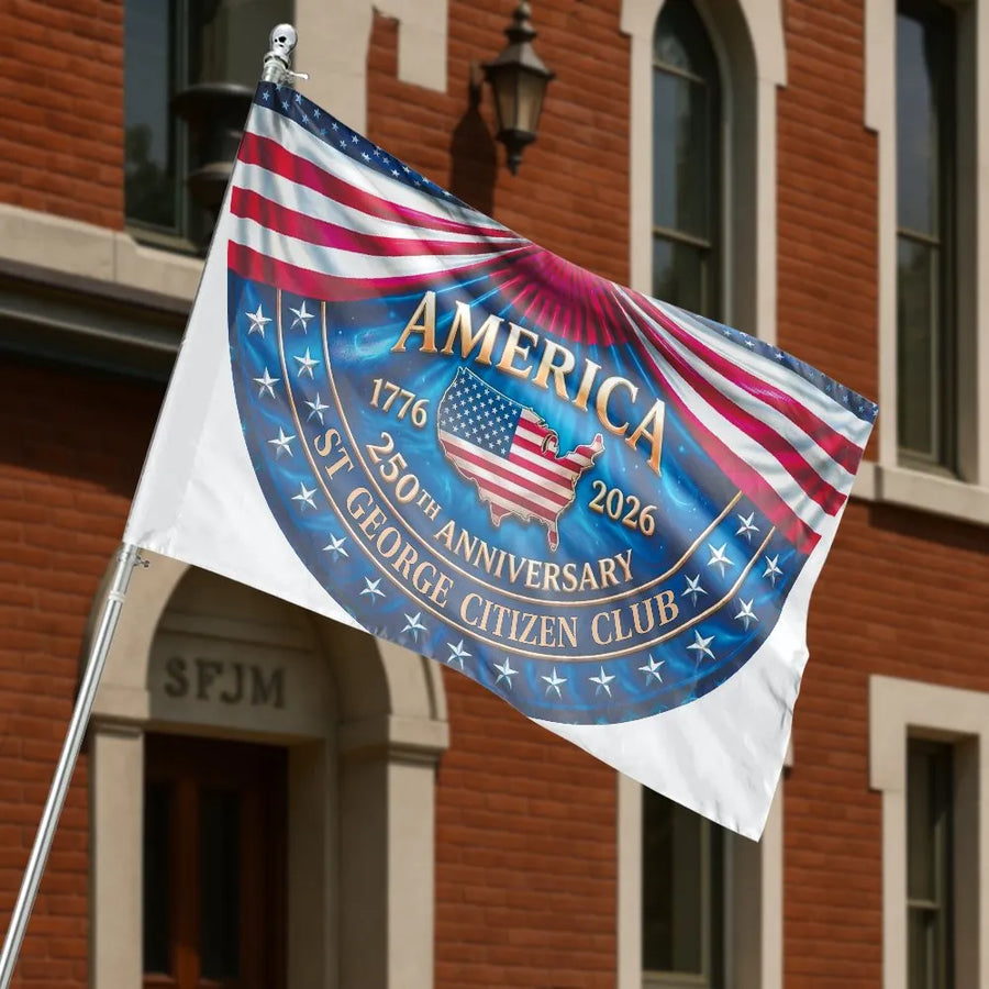 America 250th Anniversary House Flag | 1776-2026 Commemorative Banner | Weather Resistant Polyester | Collector's Patriotic Yard Decor Gift