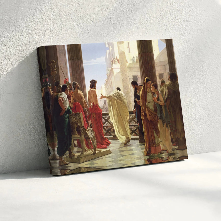 Ecce Homo Canvas Print | Antonio Ciseri Religious Fine Art Wall Decor | Premium Fade-Resistant Gallery Wrap | Christian Home Office Gift