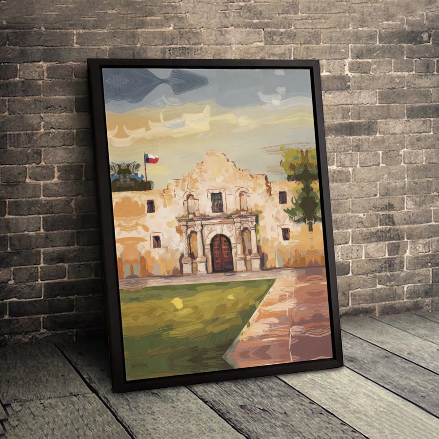 The Alamo Canvas Print | Texas History Wall Art | Premium 1.25 Inch Gallery Wrap | Southwestern Home Decor Gift