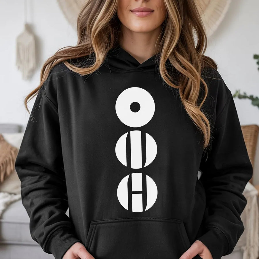 Graphic Concert Hoodie | Minimalist Red Circles Logo | Premium Cotton Blend | Unisex Fan Apparel Gift for Music Lovers