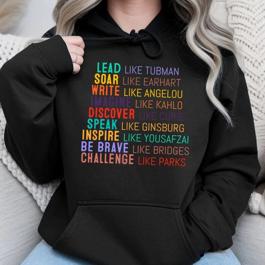 Inspirational Women Hoodie | Famous Feminist Quote Graphic | Premium Soft Cotton Blend | Empowering Gift for Her, Teacher, Activist, Student