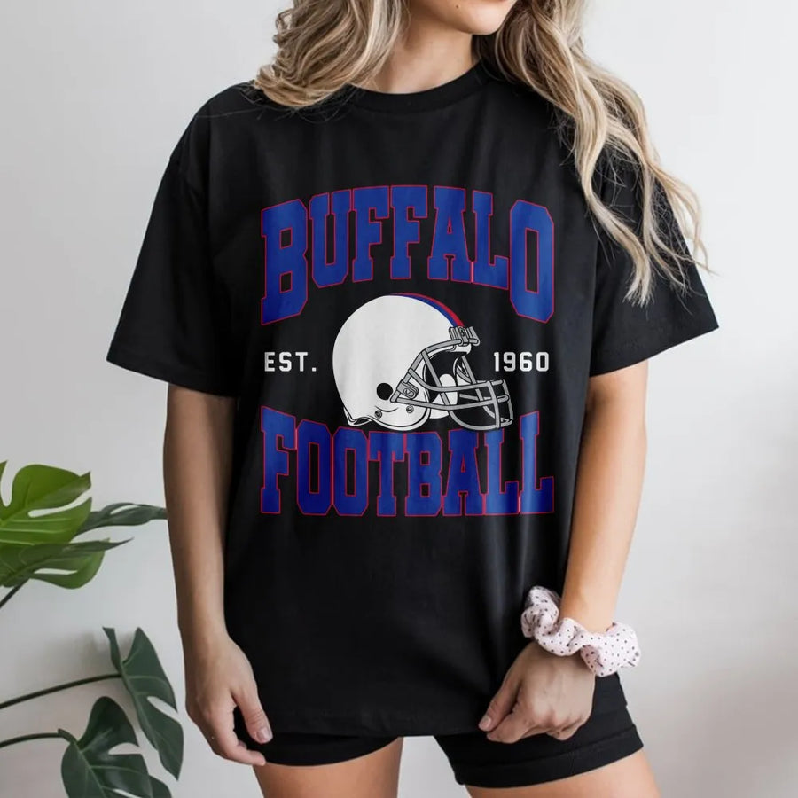 Buffalo Football Vintage T-Shirt, Buffalo Bill T-Shirt, Buffalo New York, Buffalo Bill Fan Gift, Sunday Football