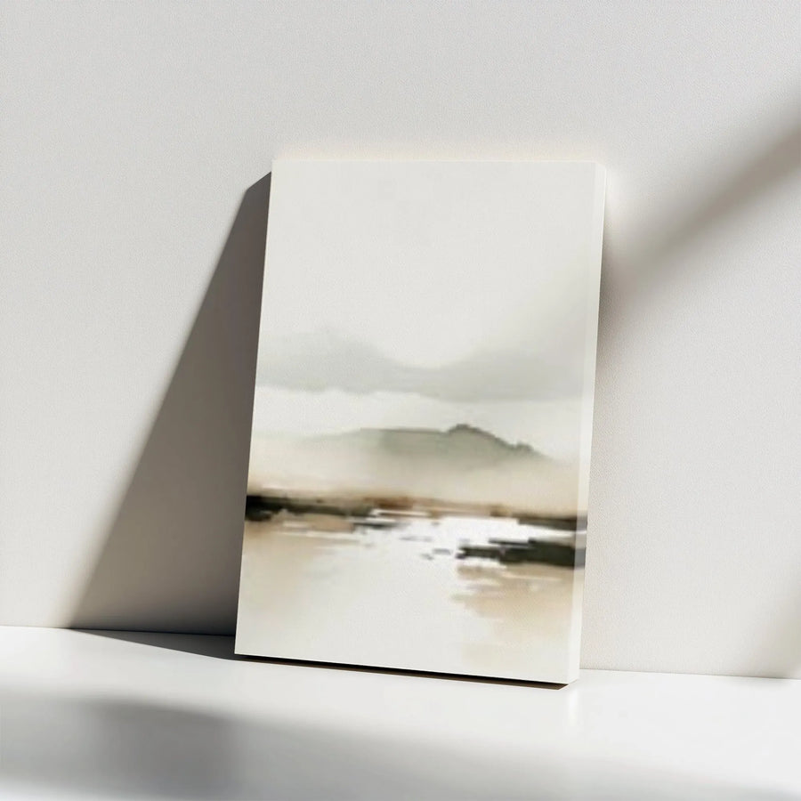 Minimalist Mountain Canvas Print | Abstract Watercolor Landscape | Premium Gallery-Wrapped Canvas | Modern Japandi Style Home Decor Gift