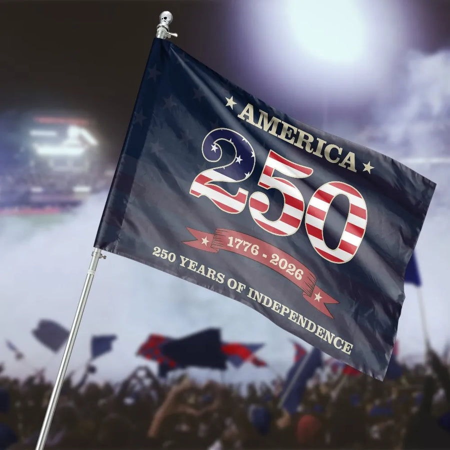 America 250th Anniversary House Flag | 1776-2026 Commemorative Design | Premium Double-Sided Fabric | Patriotic Yard Decor & Collector's Gift