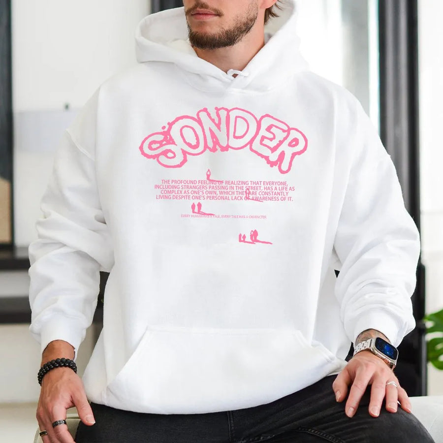 Sonder Definition Hoodie | Aesthetic Quote Jumper with Meaning | Soft Unisex Crewneck | Thoughtful Gift for Deep Thinkers