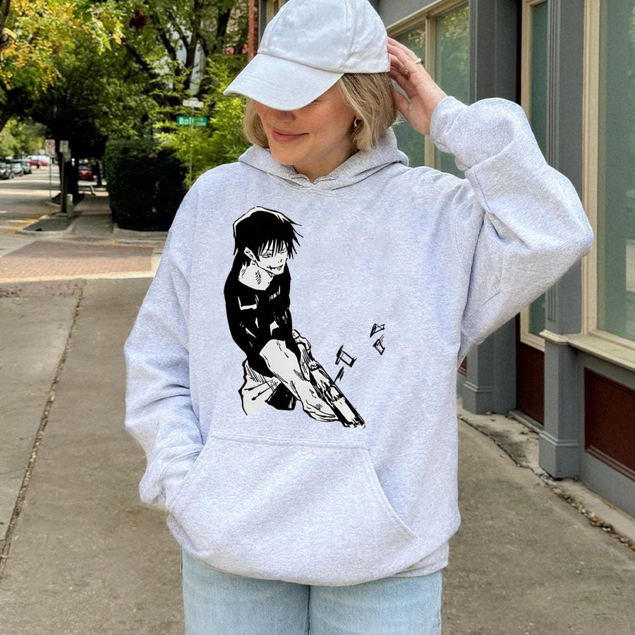 Anime Assassin Hoodie | Graphic Manga Fighter Print | Premium Cotton-Blend | Unisex Gift for Otaku and Manga Fans