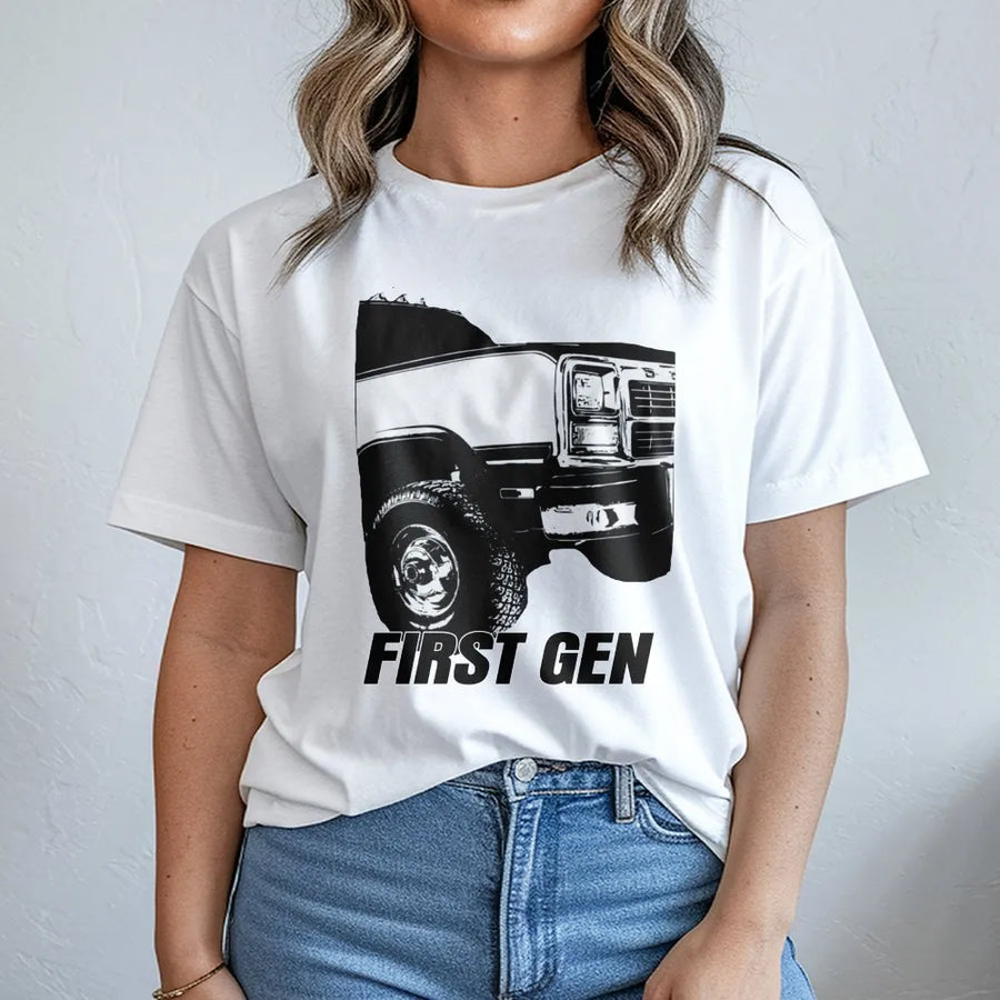 First Gen Truck T-Shirt | Classic Diesel Pickup Graphic | 100% Cotton Premium Tee | Gift for Diesel Mechanic & Truck Enthusiast