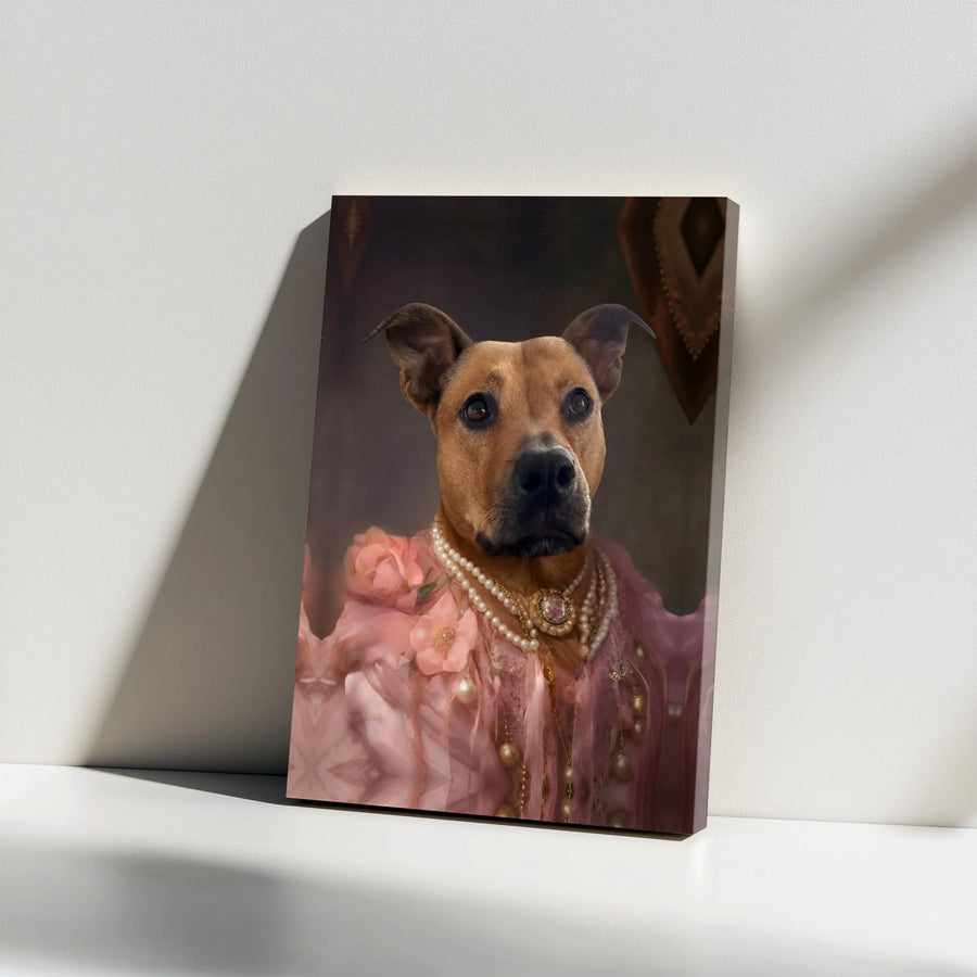 Royal Dog Portrait Canvas Art | Renaissance Style Pet Portrait | Premium Framed Canvas Print | Funny Wall Decor Gift for Dog Mom
