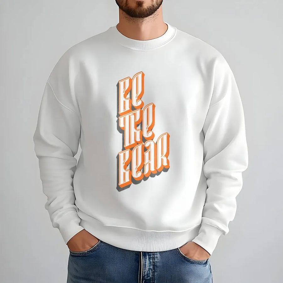 Be The Fear Sweatshirt | Retro 70s Style Graphic Pullover | Soft Cotton Blend | Motivational Inspirational Gift for Women and Men