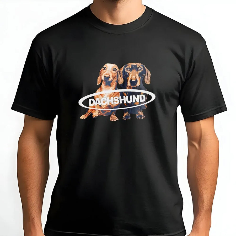 Dachshund T-Shirt | Cute Wiener Dog Graphic Sweatshirt | Premium Cotton Blend | Aesthetic Gift for Dog Mom