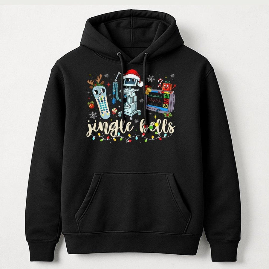 Nurse Christmas Hoodie | Cute Medical Equipment Festive Print | Premium Cotton-Blend Sweatshirt | Holiday Gift for Nurses and Nursing Students