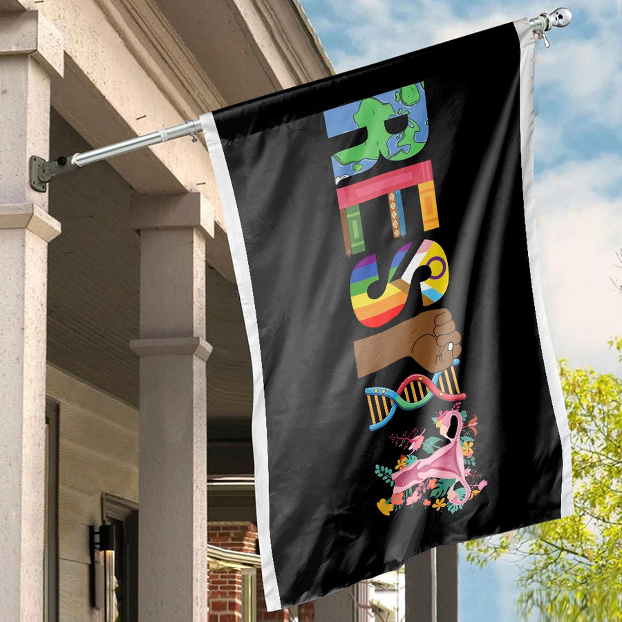 Resist House Flag | Intersectional Equality Pride Banner | Weather-Resistant Polyester | Home Decor Gift for Social Justice Activists