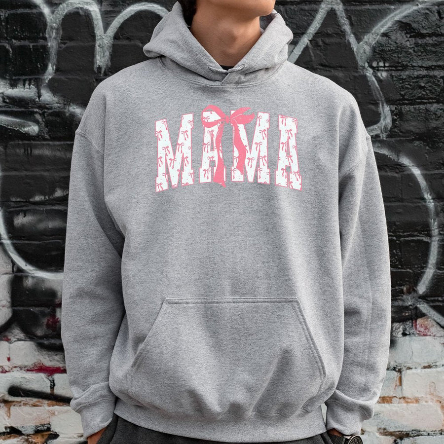 Mama Hoodie with Pink Bow Design | Aesthetic Girly Coquette Style | Premium Cotton Blend | Perfect Mother's Day 2026 Gift for Mom