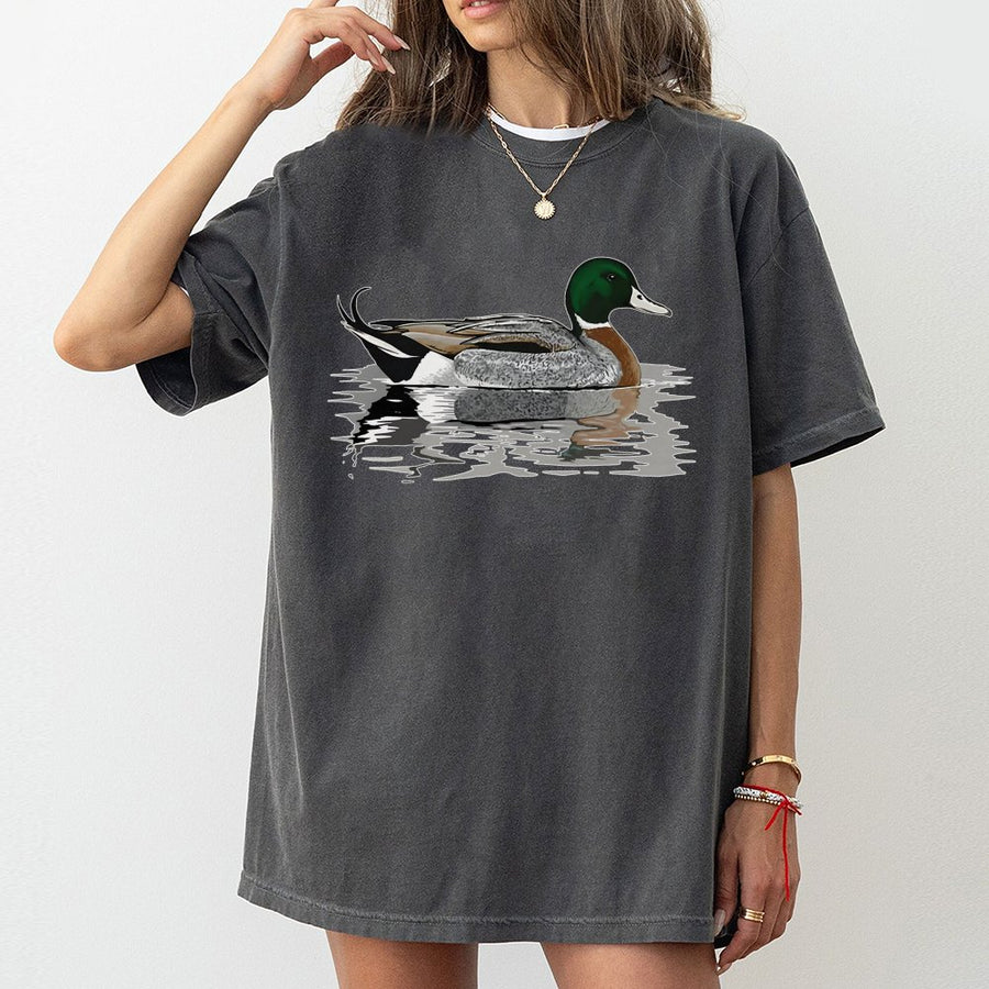 Mallard Duck T-Shirt | Realistic Waterfowl Graphic | 100% Cotton Premium Tee | Nature Lover & Duck Hunter Gift