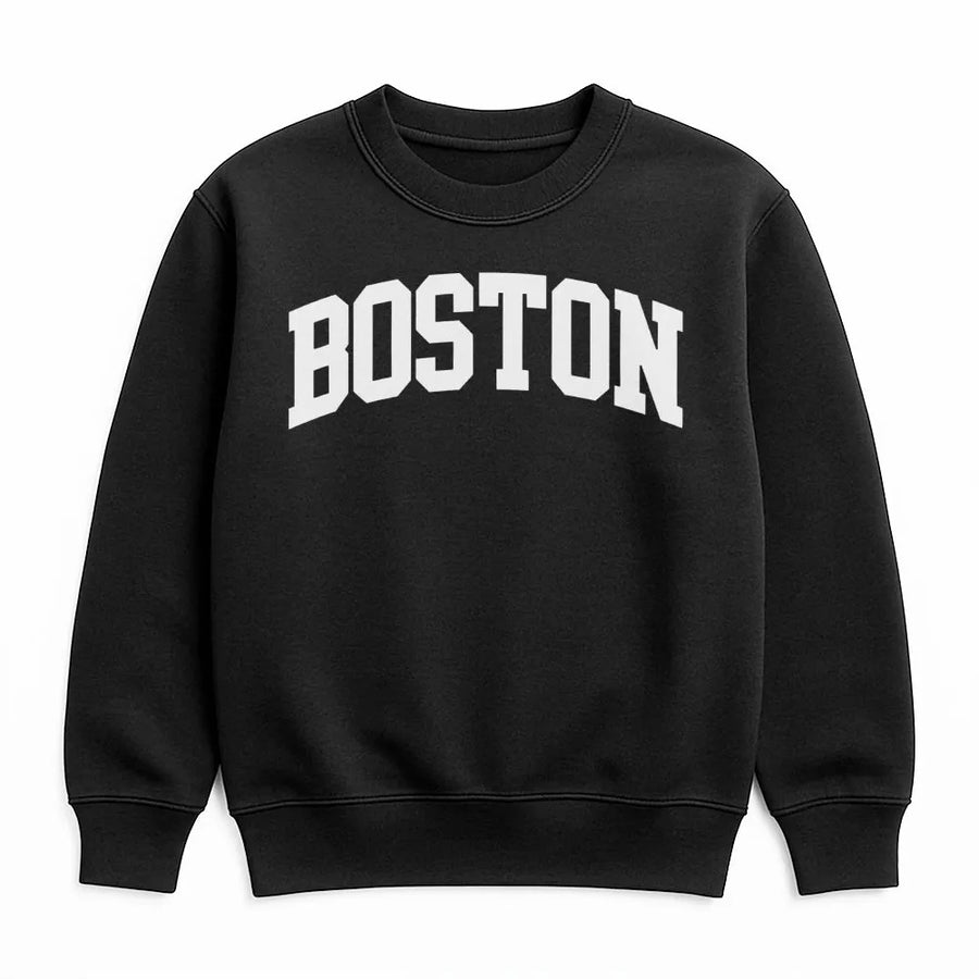 Boston Varsity Sweatshirt | Retro Collegiate Lettering | Premium Cotton Blend | Unisex Crewneck Gift for Massachusetts Lovers