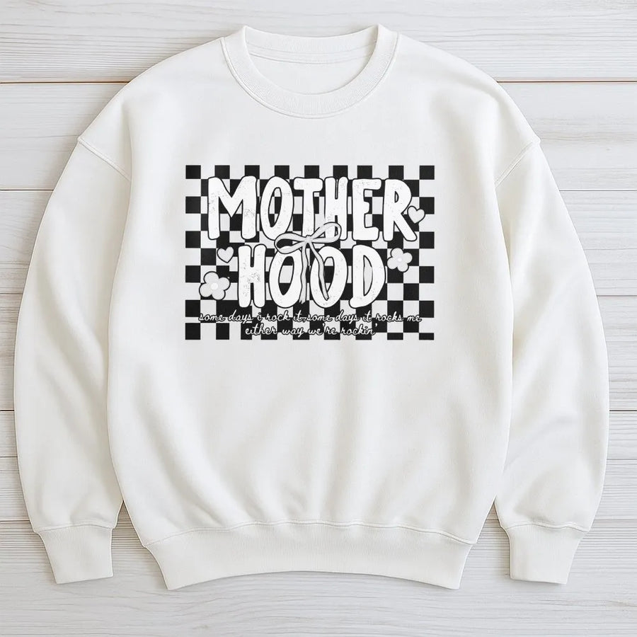 Trendy Mama Shirt | Retro Checkerboard Motherhood Graphic Tee | Premium Soft Cotton | Cool Mom Club Gift for Her