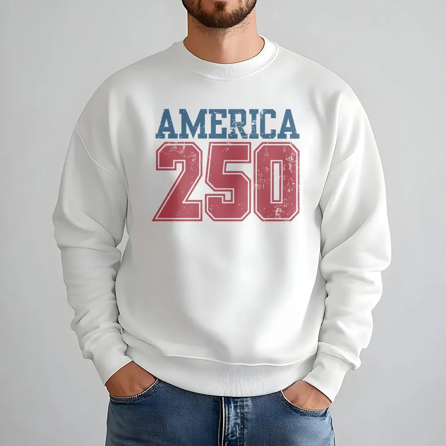 America 250 Sweatshirt | USA 250th Semiquincentennial | Premium Cotton Blend | Patriotic History Collector's Gift