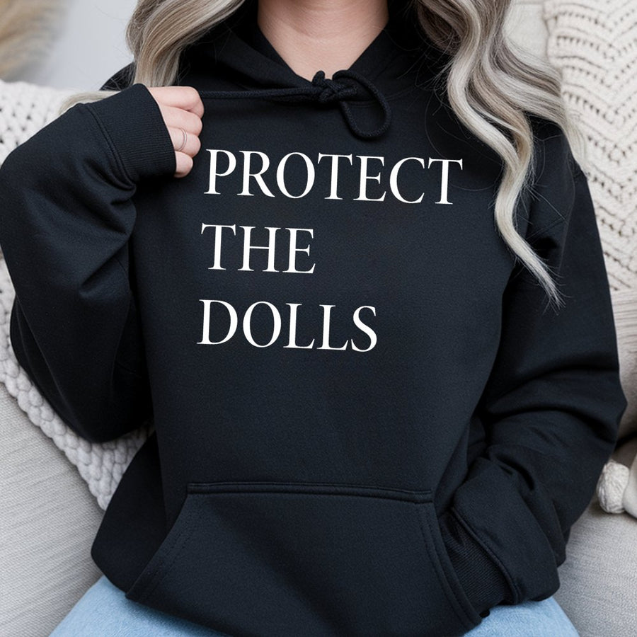 Protect The Dolls Hoodie | Transgender Rights Empowerment Graphic | Premium Cotton Blend | Gift For LGBTQ+ Community Ally