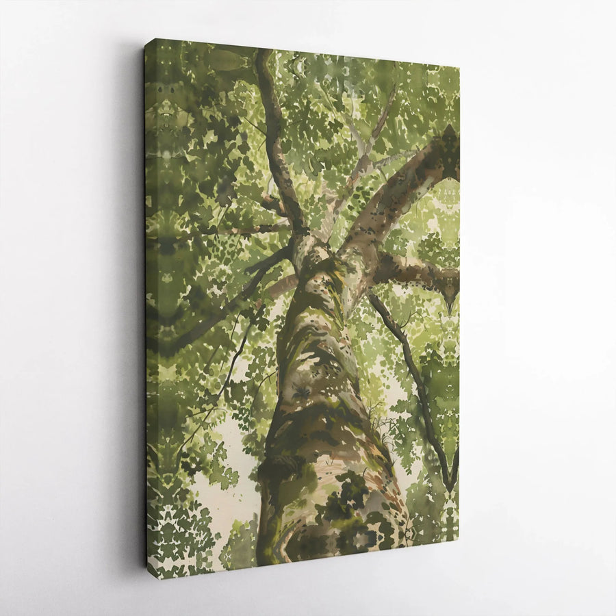 Tree of Life Canvas Wall Art | Watercolor Forest Canopy Print | Premium Gallery Wrapped Canvas | Nature Lover Gift for Living Room Decor