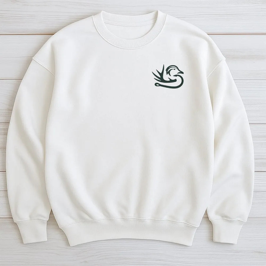 Duck Hunting Crewneck Sweatshirt | Minimalist Waterfowl Chest Graphic | Soft Cotton Blend | Gift for Outdoorsman Hunter