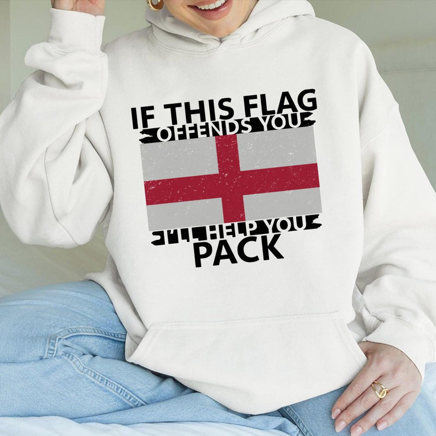England Flag Hoodie | Patriotic St George Cross Graphic | Premium Cotton Blend | Unisex Gift for British Pride Enthusiasts