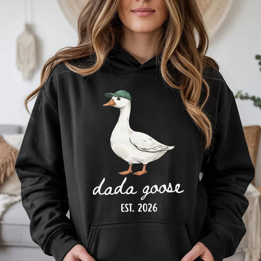 Dada Goose Hoodie | Funny Goose with Hat Est 2026 | Comfort Colors Shirt | New Dad Pregnancy Announcement Gift