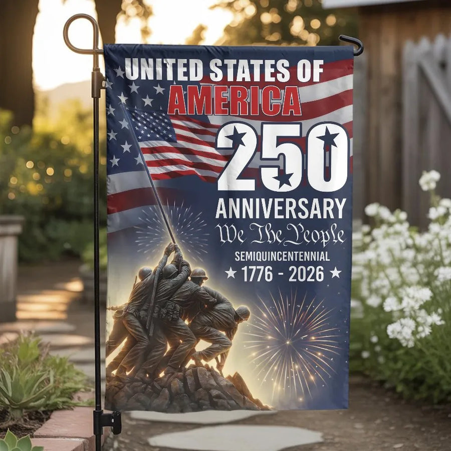 America 250 Garden Flag | We The People Semiquincentennial 1776-2026 | Weather-Resistant Double Sided | Patriotic Collector's Gift