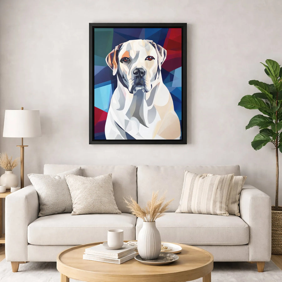 Labrador Retriever Canvas Art | Geometric Dog Portrait Wall Decor | Premium Fade-Resistant Print | Gift for Dog Lovers & Pet Owners