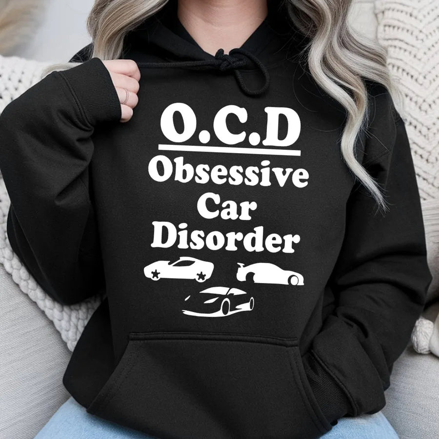 Obsessive Car Disorder Hoodie | Funny Automotive Enthusiast Graphic | Premium Cotton Blend | Perfect Gift For Car Guys And Mechanics