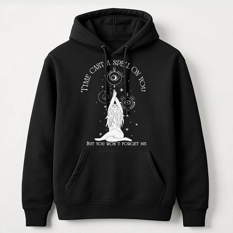 Celestial Moon Phases Hoodie | Witchy Boho Graphic Print | Premium Cotton Blend | Gift for Music Lovers and Mystical Soul Readers