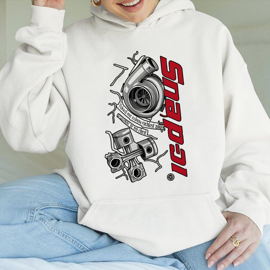 Turbo Engine Hoodie | Car Enthusiast Graphic Sweatshirt | Premium Cotton-Blend | Gift for Gearheads and Drifters