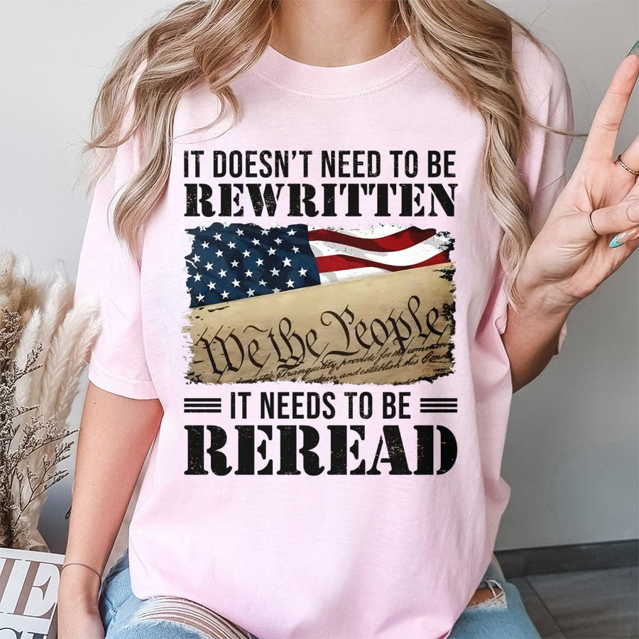 We The People Constitution T-Shirt | Patriotic US Flag Design | Premium Soft Cotton | American History Gift For Conservatives