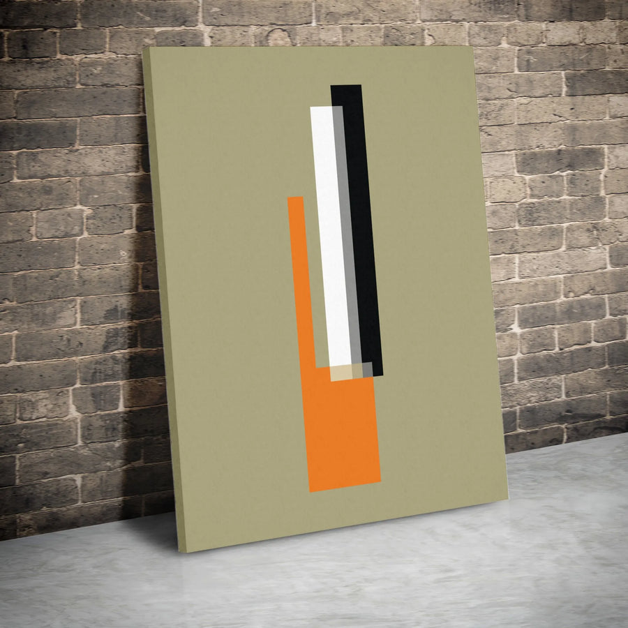 Abstract Geometric Wall Art | Mid Century Modern Color Block Print | Premium Gallery Wrapped Canvas | Minimalist Home Decor Gift