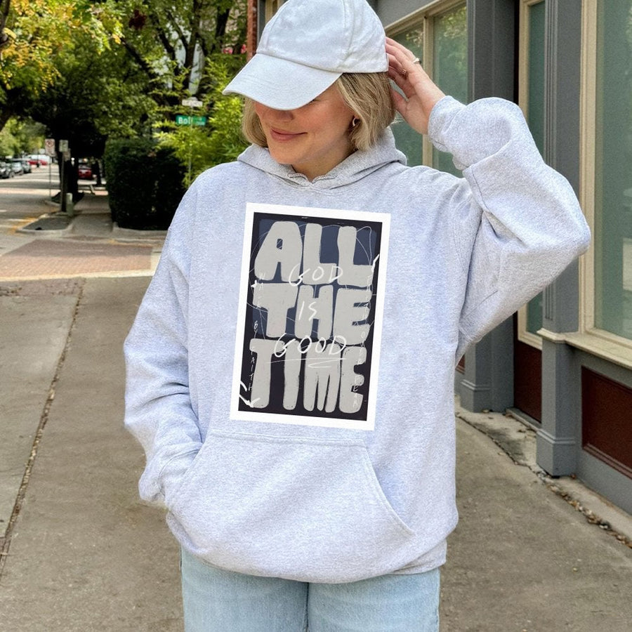 God Is Good All The Time Hoodie | Minimalist Faith Scripture Graphic | Premium Cotton Blend | Inspirational Christian Gift For Men And Women