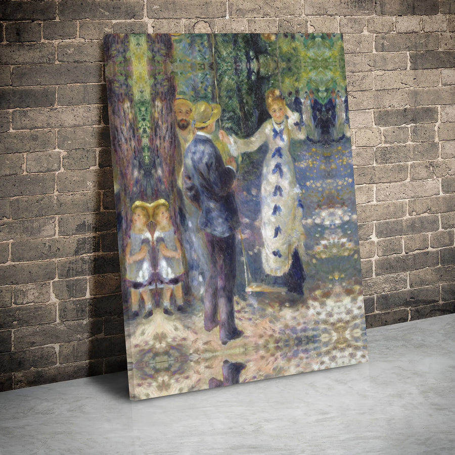 Renoir The Swing Canvas Wall Art | Impressionist Masterpiece Reproduction | Gallery Wrapped Wooden Frame | Classic Home Decor Gift For Art Lovers