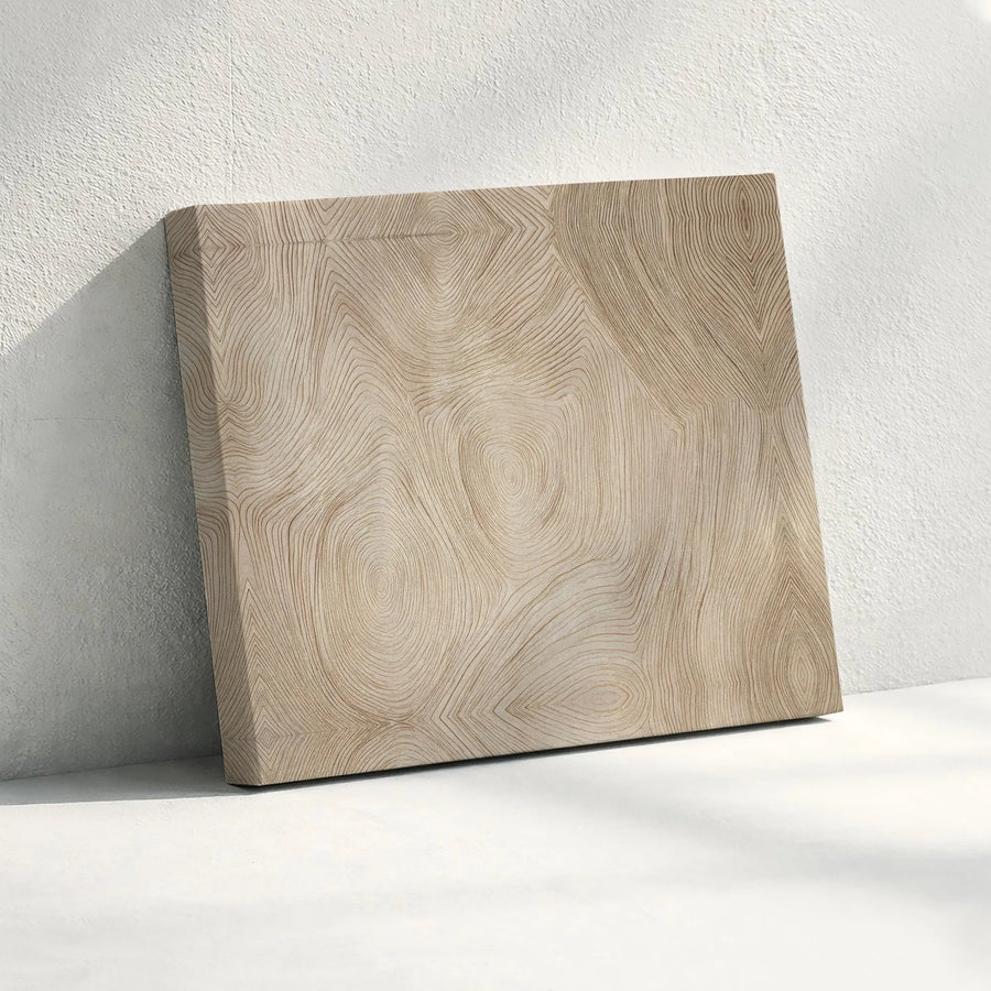 Abstract Wood Texture Canvas | Topographic Organic Lines Art | Premium Gallery Wrapped Print | Modern Minimalist Home Decor Gift