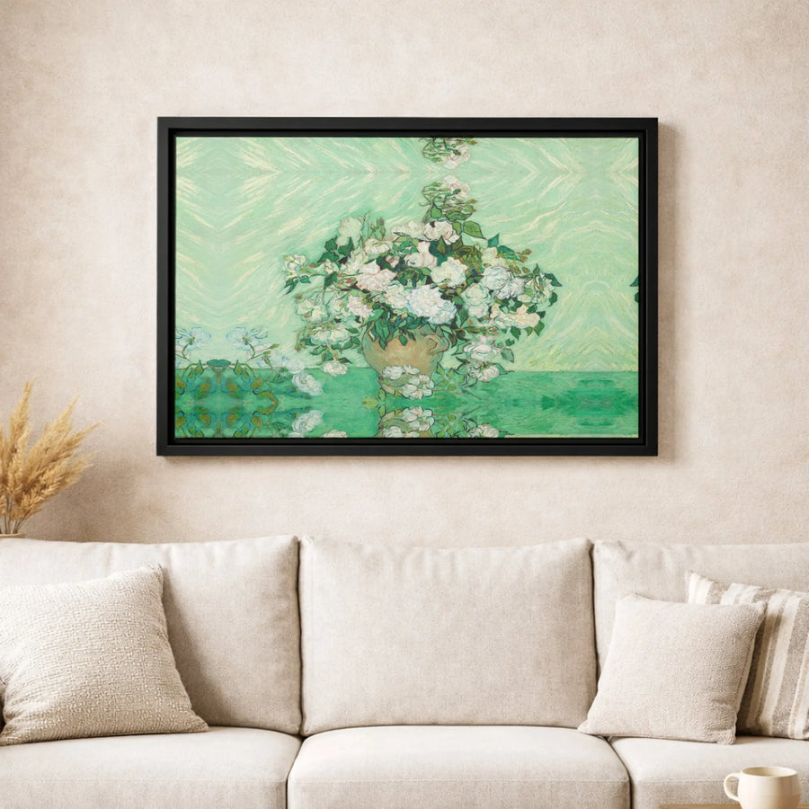 Vase With White Roses Canvas | Vincent van Gogh Fine Art Print | Gallery-Quality 1.25-Inch Profile | Classic Impressionist Home Decor Gift