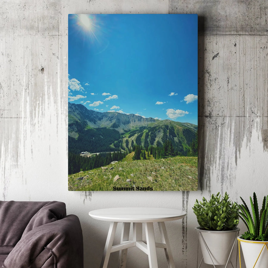 Mountain Landscape Canvas Print | Scenic Ski Slope View | 1.25 Inch Premium Gallery Wrap | Nature Wall Art For Home Office Decor Gift