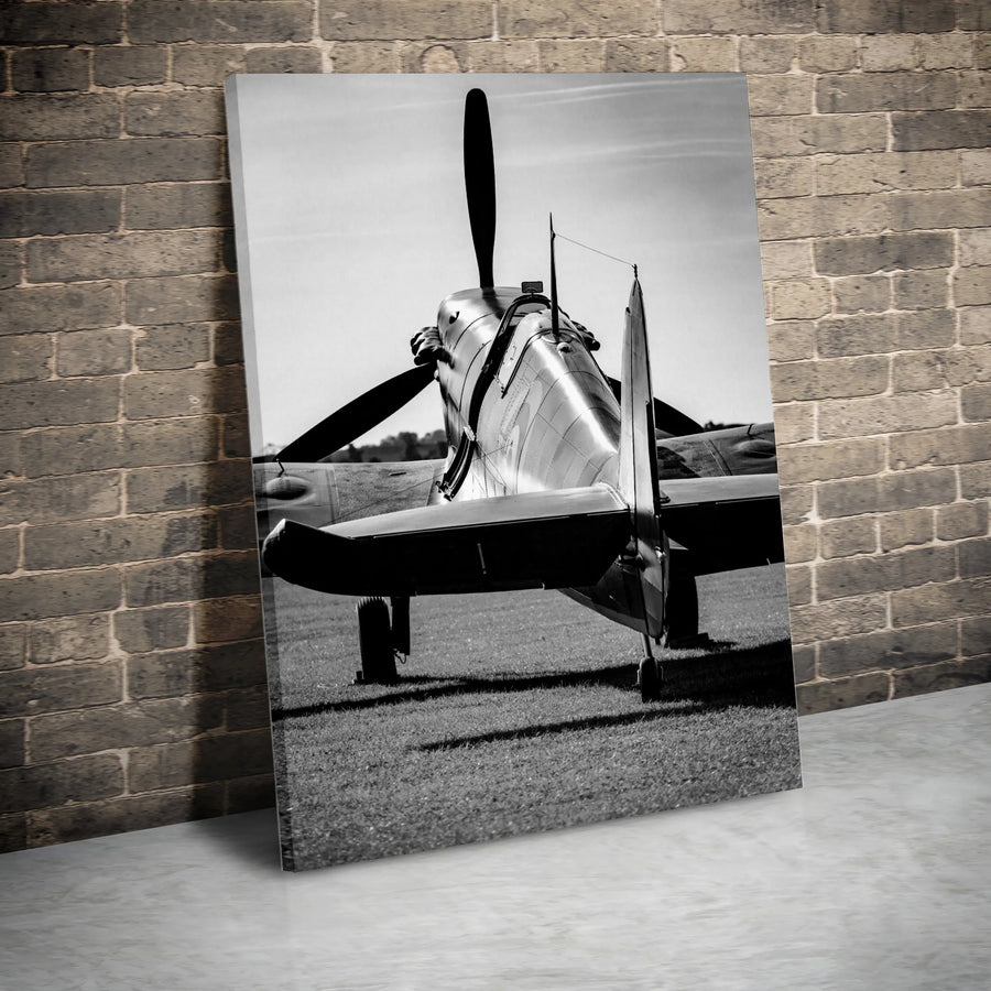 WWII Spitfire Fighter Plane Canvas | Iconic Aviation Warbird Print | Premium Gallery-Wrapped Wall Art | Historical Aircraft Decor for Men