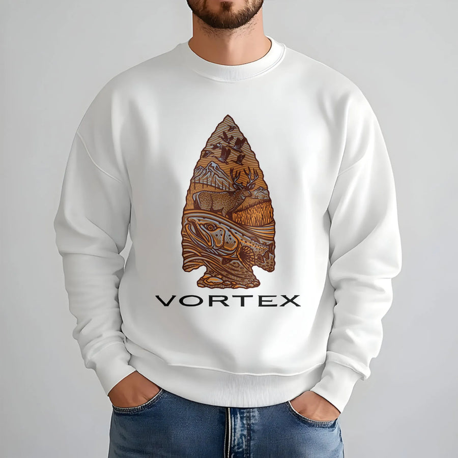 Wildlife Arrowhead Sweatshirt | Hunting Nature Graphic Design | Premium Cotton Blend | Gift for Outdoorsman Hunter Fisherman