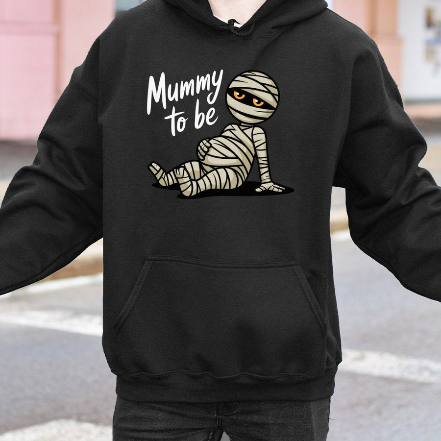 Mummy To Be Pregnancy Announcement Hoodie | Funny Halloween Maternity Shirt | Soft Cotton-Blend Premium Gift | Cute Expecting Mom Fall Apparel