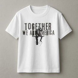 Together We Are America T-Shirt | Patriotic Football Fan Graphic Tee | 100% Cotton Premium Quality | Unity Independence Day Gift For Fans