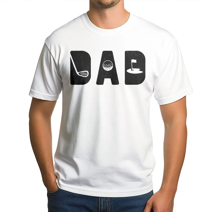 Funny Golf Dad T-Shirt | Vintage Style DAD Graphic Tee | Premium Cotton Apparel | Father's Day Gift for Golfer